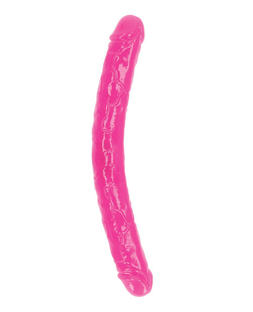 Realrock 15" Double Dong Glow In The Dark Neon Pink