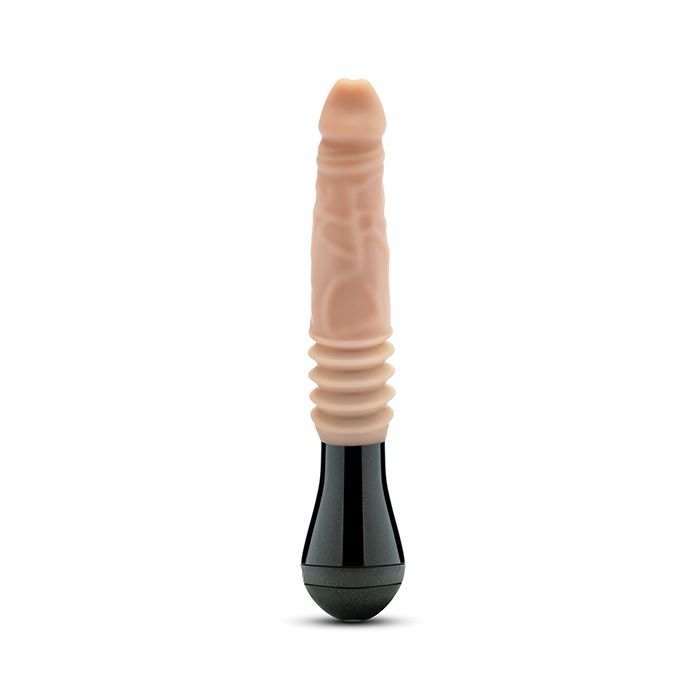 Dr. Knight 10.5" Thrusting Gyrating Vibrating Dildo - Beige