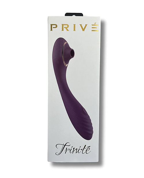 PRIVE Trinite 3 in One Medical Grade Silicone Vibrator Purple