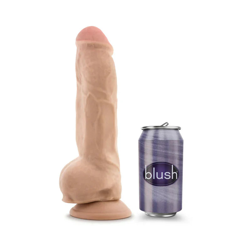 Blush Au Naturel 10" Big Boy Dildo with Balls Beige