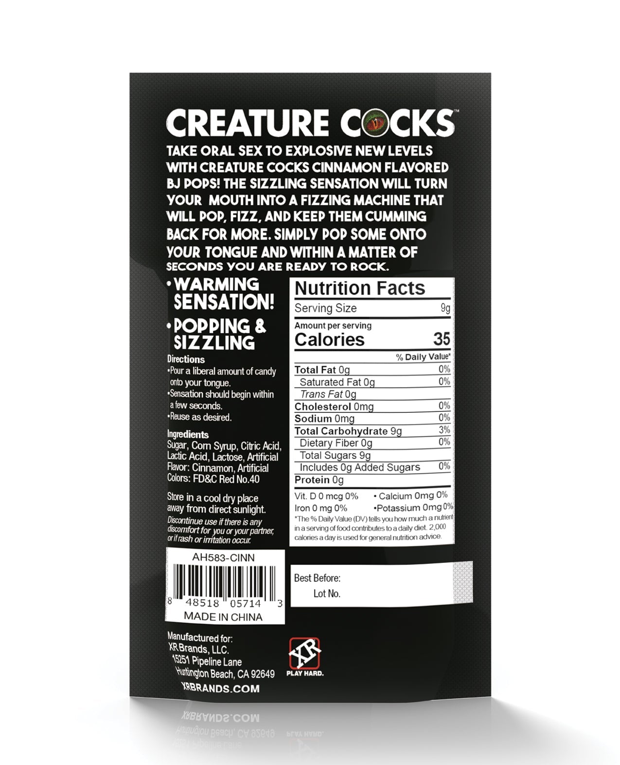 Creature Cocks BJ Pops Warming Oral Sex Candy