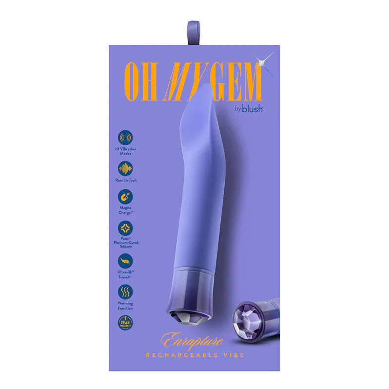 Blush Oh My Gem Enrapture Warming Tongue Tickler Vibe Tanzanite