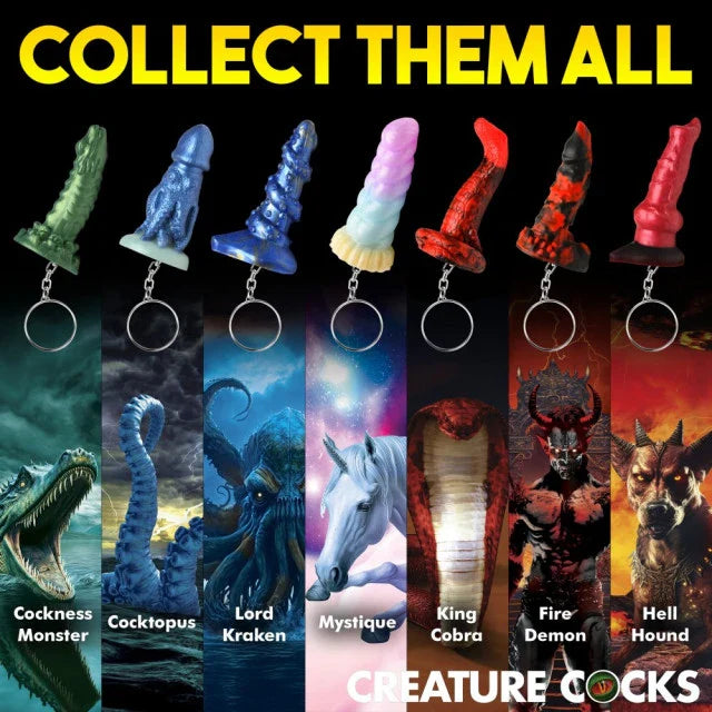 Creature Cocks Cockness Monster Silicone Keychain