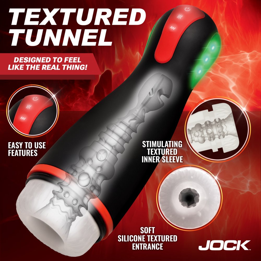 JOCK Advanced Blaze Vibrating Sucking & Warming Oral Sex Masturbator