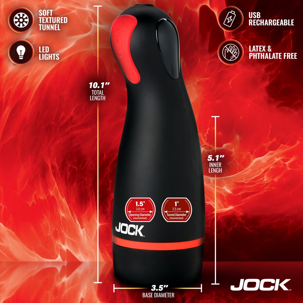 JOCK Advanced Blaze Vibrating Sucking & Warming Oral Sex Masturbator